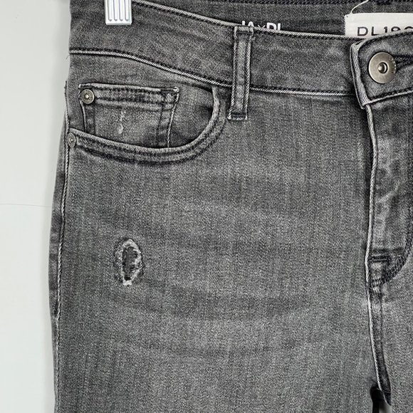 DL1961 x Jessica Alba Womens No. 3 Instasculpt Skinny Jeans Weathered size 28 - Picture 5 of 16